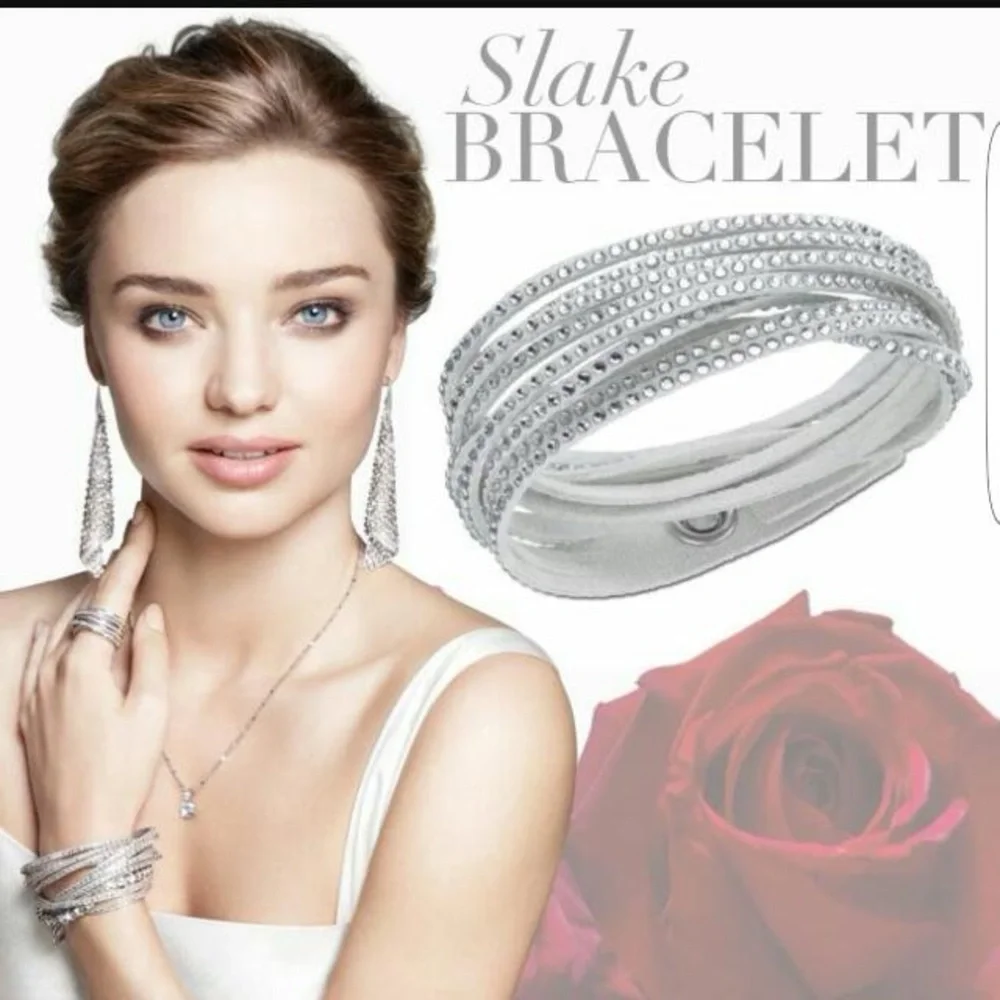 Authentic Swarovski Slake Light Gray Wrap Bracelet ( choker ). RETIRED. BNIB. - Picture 5 of 13